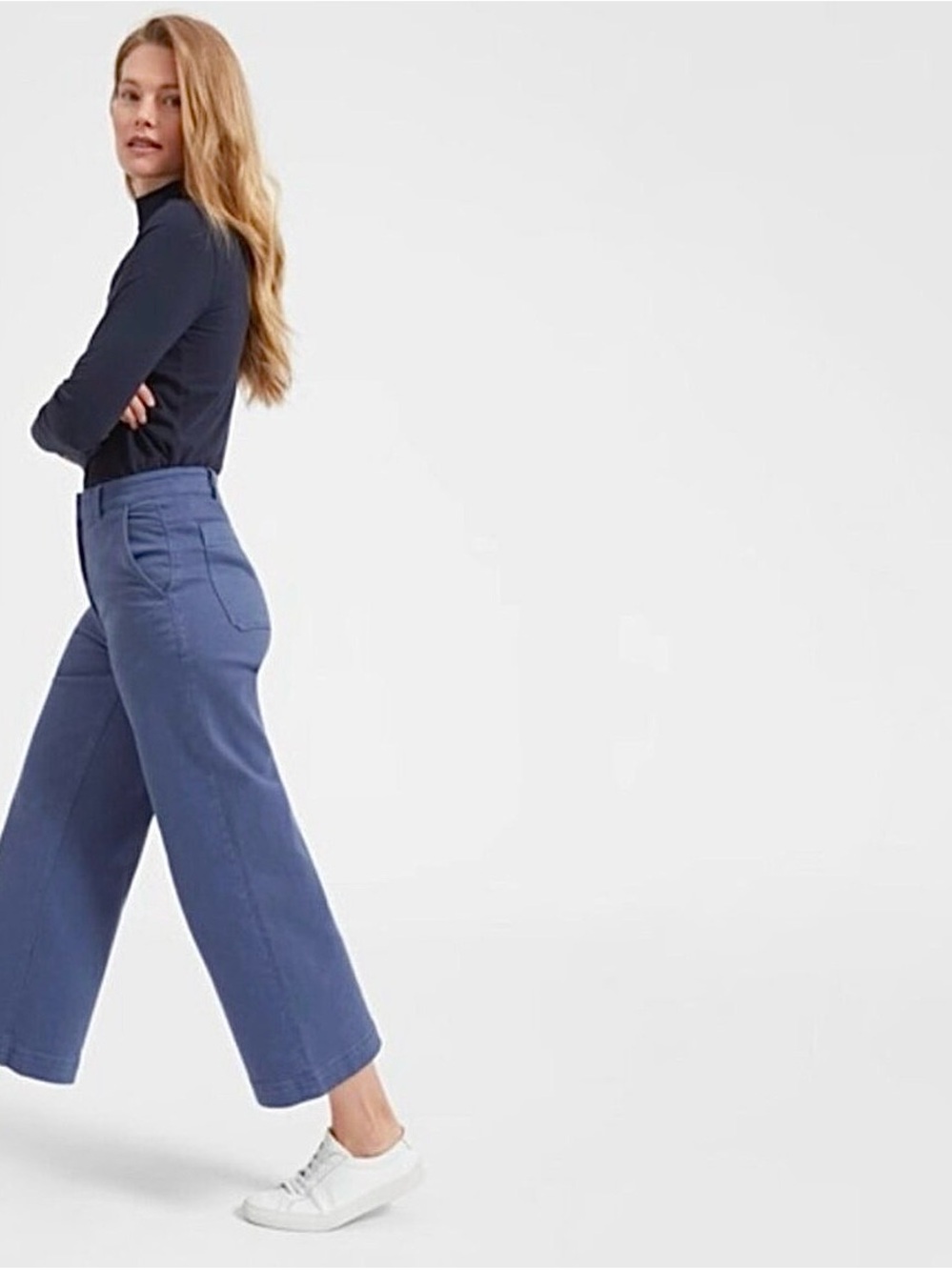 Everlane Blue Wide Leg Crop Jeans Size 4